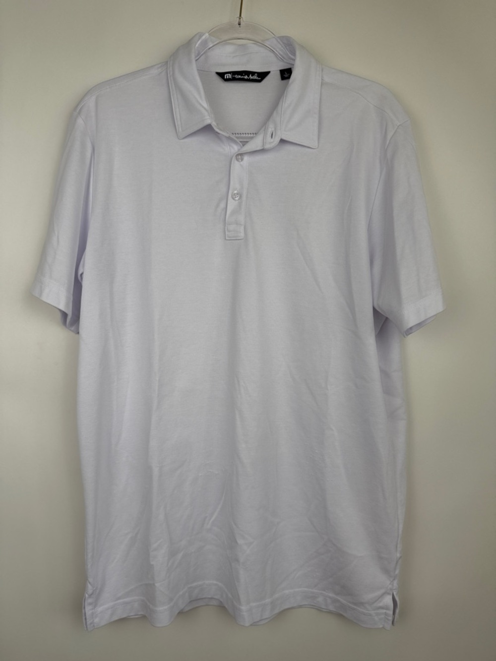 Travis Mathew Golf Polo Shirt White Short Sleeve Collared Button Men’s Large